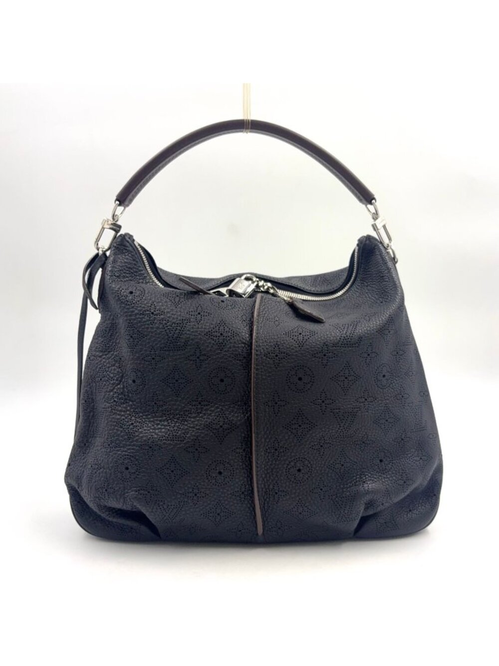 Louis Vuitton Selene PM Noir 2-Way Shoulder Leather Brown Black Handbag Silver